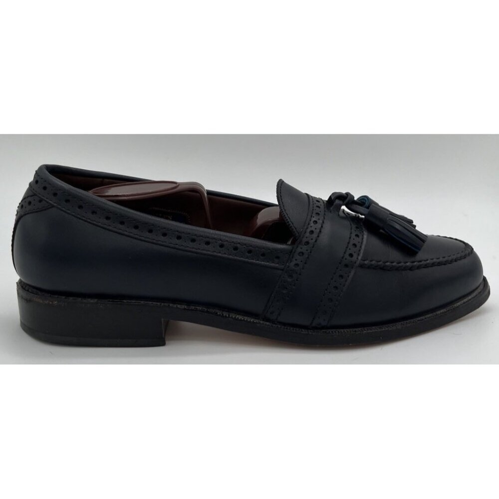 Allen Edmonds Harvard Loafers Brogue Tassel Dark Navy Blue Shoes Mens Size 7 C - Picture 6 of 12